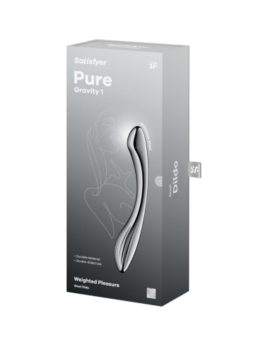 SATISFYER - PURE GRAVITY 1 DILDO ACERO INOXIDABLE DOBLE USO