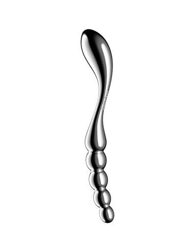 SATISFYER - STAR FORCE 1 DILDO ACERO INOXIDABLE DOBLE USO