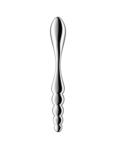 SATISFYER - STAR FORCE 1 DILDO ACERO INOXIDABLE DOBLE USO