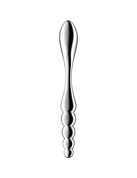 SATISFYER - STAR FORCE 1 DILDO ACERO INOXIDABLE DOBLE USO