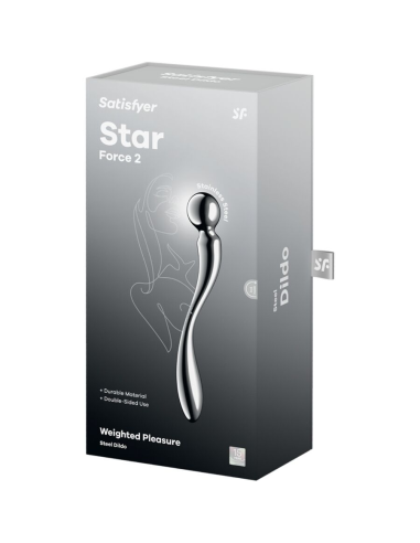 SATISFYER - STAR FORCE 2 DILDO ACERO INOXIDABLE DOBLE USO
