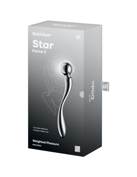 SATISFYER - STAR FORCE 2 DILDO ACERO INOXIDABLE DOBLE USO