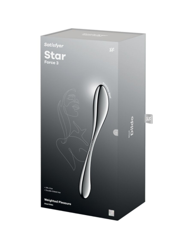 SATISFYER - STAR FORCE 3 DILDO ACERO INOXIDABLE DOBLE USO