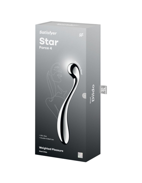SATISFYER - STAR FORCE 4 DILDO ACERO INOXIDABLE DOBLE USO