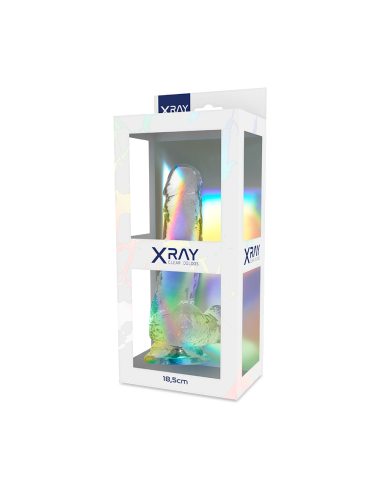 X RAY - CLEAR DILDO REALISTA TRANSPARENTE 18.5 CM -O- 3.8 CM
