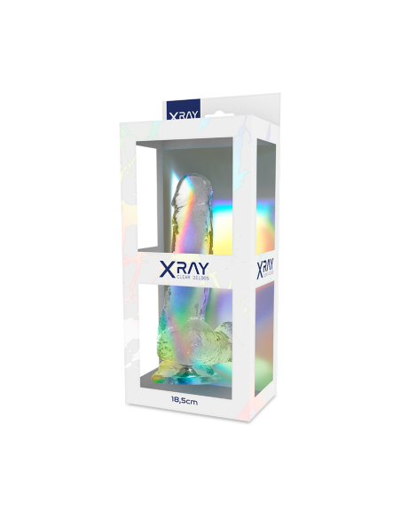 X RAY - CLEAR DILDO REALISTA TRANSPARENTE 18.5 CM -O- 3.8 CM