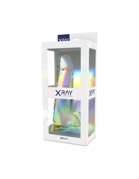 X RAY - CLEAR DILDO REALISTA TRANSPARENTE 20 CM -O- 4.5 CM