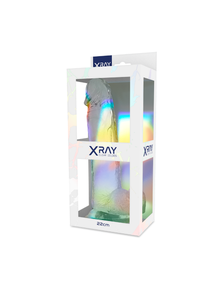 X RAY - CLEAR DILDO REALISTA TRANSPARENTE 22 CM -O- 4.6 CM