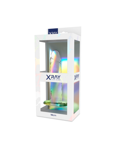 X RAY - CLEAR DILDO TRANSPARENTE 18 CM -O- 4 CM