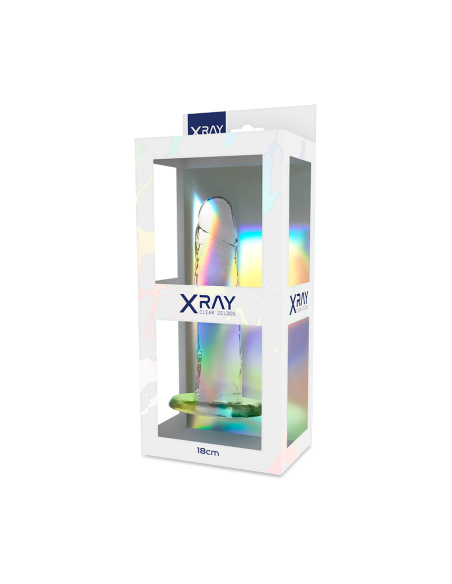 X RAY - CLEAR DILDO TRANSPARENTE 18 CM -O- 4 CM