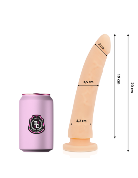 DELTA CLUB - DILDO REALISTA NATURAL SILICONA MEDICA 20 CM -O- 4 CM