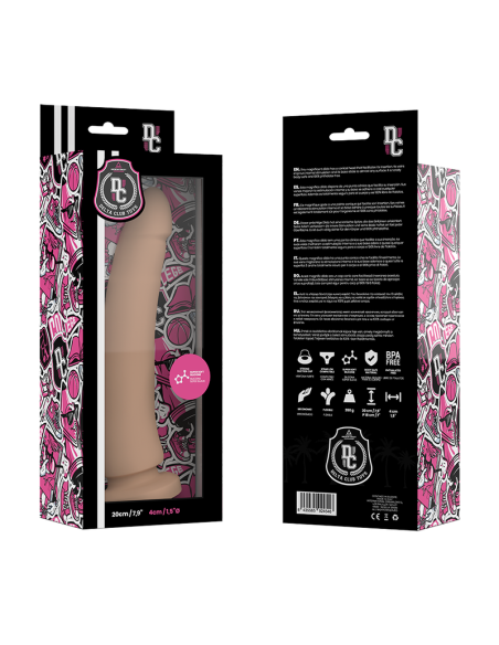 DELTA CLUB - DILDO REALISTA NATURAL SILICONA MEDICA 20 CM -O- 4 CM