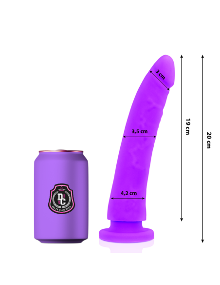DELTA CLUB - DILDO REALISTA LILA SILICONA MEDICA 20 CM -O- 4 CM