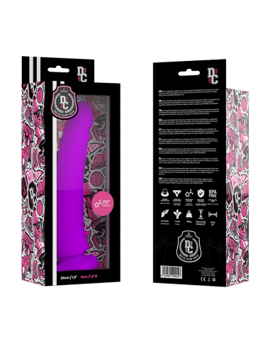 DELTA CLUB - DILDO REALISTA LILA SILICONA MEDICA 20 CM -O- 4 CM