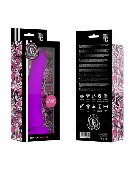 DELTA CLUB - DILDO REALISTA LILA SILICONA MEDICA 20 CM -O- 4 CM