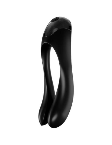 SATISFYER - CANDY CANE Vibrador Dedal Negro | SexPlace.MX