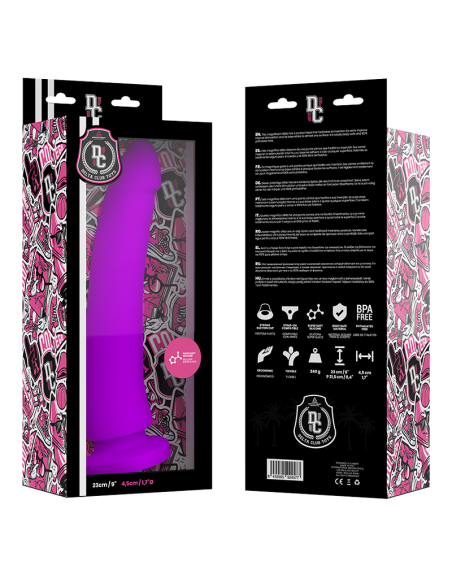 DELTA CLUB - DILDO REALISTA LILA SILICONA MEDICA 23 CM -O- 4.5 CM