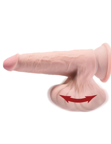 KING COCK - PLUS 3D DILDO SWINGING BALLS 24.5 CM NATURAL