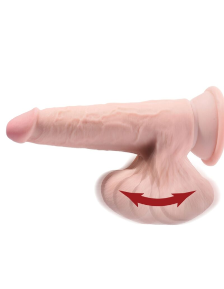 KING COCK - PLUS 3D DILDO SWINGING BALLS 24.5 CM NATURAL