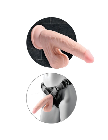 KING COCK - PLUS 3D DILDO SWINGING BALLS 24.5 CM NATURAL