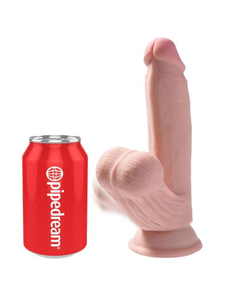 KING COCK - PLUS 3D DILDO SWINGING BALLS 15.2 CM NATURAL