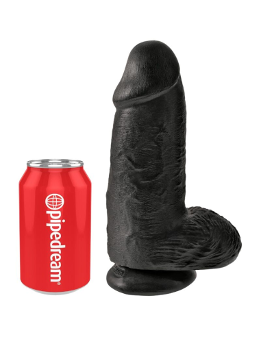 KING COCK - PENE REALÍSTICO CHUBBY 23 CM NEGRO