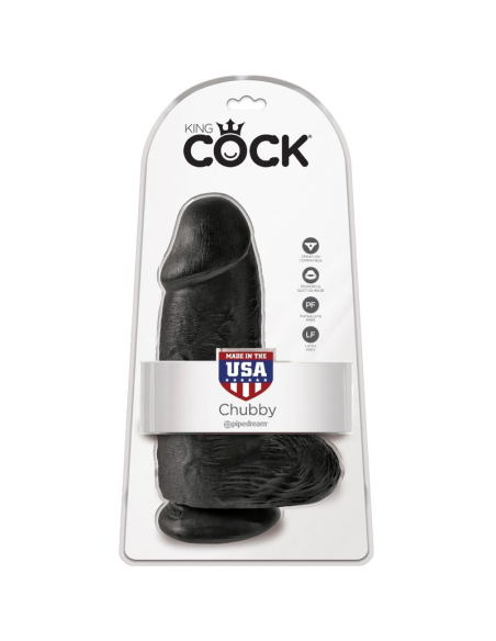 KING COCK - PENE REALÍSTICO CHUBBY 23 CM NEGRO