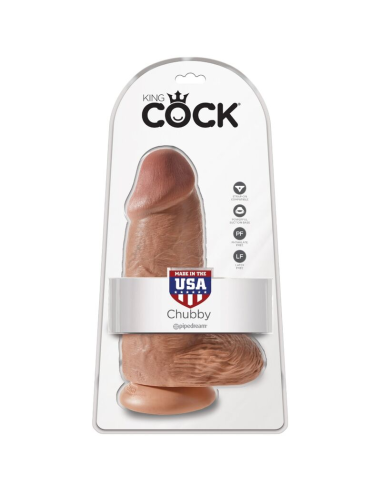 KING COCK - PENE REALÍSTICO CHUBBY 23 CM CARAMELO