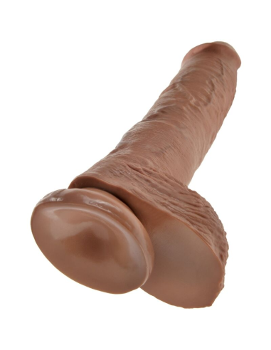 KING COCK - PENE REALÍSTICO CON TESTÍCULOS 19.8 CM CARAMELO