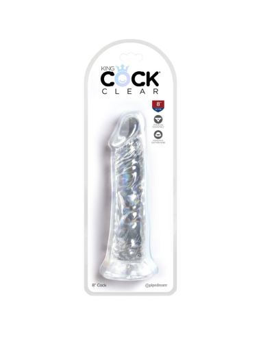 KING COCK - CLEAR PENE REALÍSTICO 19.7 CM TRANSPARENTE