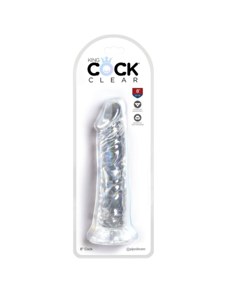 KING COCK - CLEAR PENE REALÍSTICO 19.7 CM TRANSPARENTE