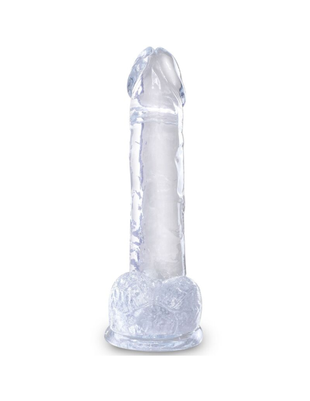 KING COCK - CLEAR PENE REALÍSTICO CON TESTÍCULOS 15.2 CM TRANSPARENTE