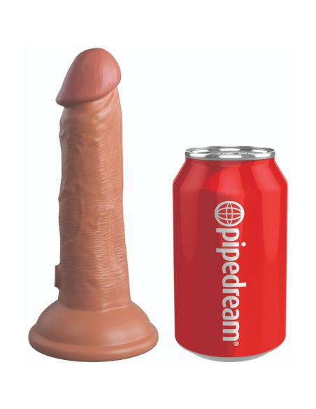KING COCK - ÉLITE DILDO REALÍSTICO SILICONA 15.2 CM CARAMELO