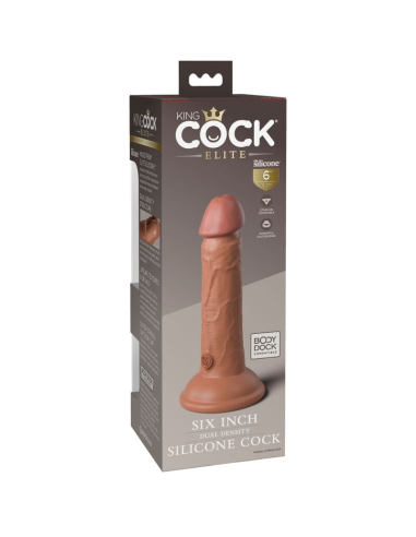 KING COCK - ÉLITE DILDO REALÍSTICO SILICONA 15.2 CM CARAMELO