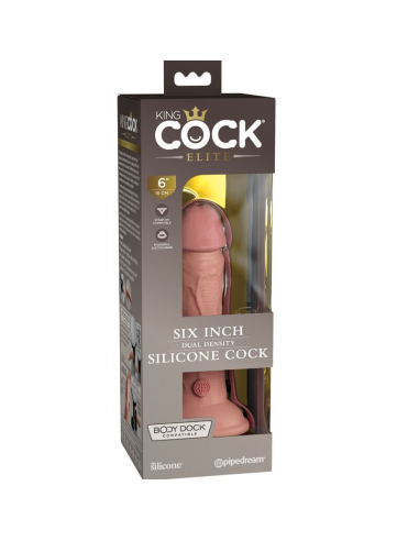 KING COCK - ÉLITE DILDO REALÍSTICO SILICONA 15.2 CM