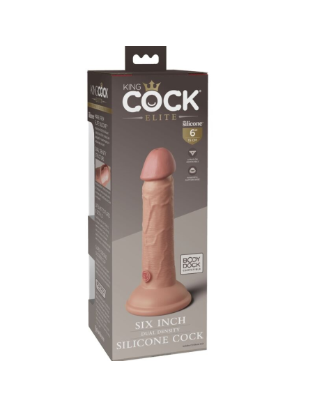 KING COCK - ÉLITE DILDO REALÍSTICO SILICONA 15.2 CM
