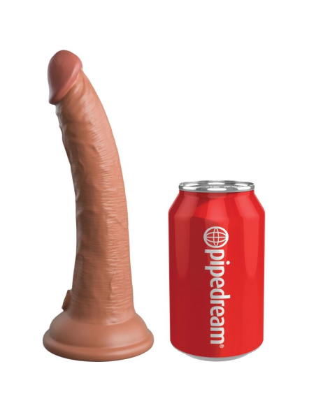 KING COCK - ÉLITE DILDO REALÍSTICO SILICONA 17.8 CM CARAMELO