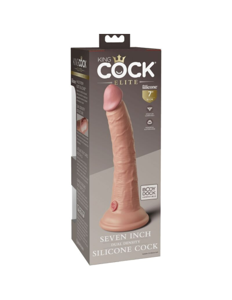 KING COCK - ÉLITE DILDO REALÍSTICO SILICONA 17.8 CM