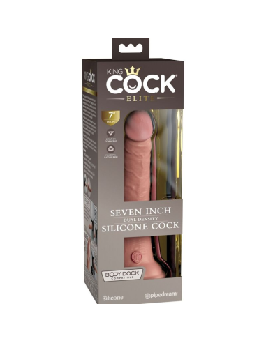 KING COCK - ÉLITE DILDO REALÍSTICO SILICONA 17.8 CM
