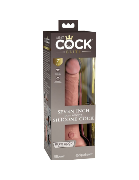 KING COCK - ÉLITE DILDO REALÍSTICO SILICONA 17.8 CM
