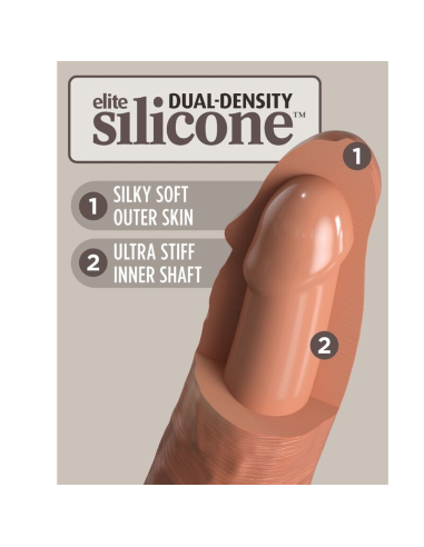 KING COCK - ÉLITE DILDO REALÍSTICO SILICONA 20.3 CM CARAMELO