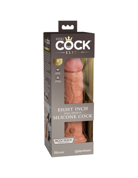 KING COCK - ÉLITE DILDO REALÍSTICO SILICONA 20.3 CM CARAMELO