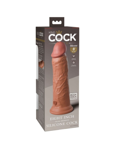 KING COCK - ÉLITE DILDO REALÍSTICO SILICONA 20.3 CM CARAMELO