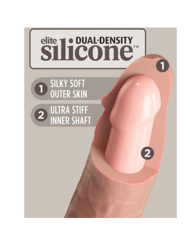 KING COCK - ÉLITE DILDO REALÍSTICO SILICONA 25.4 CM