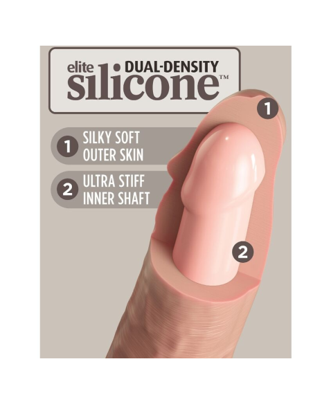 KING COCK - ÉLITE DILDO REALÍSTICO SILICONA 25.4 CM