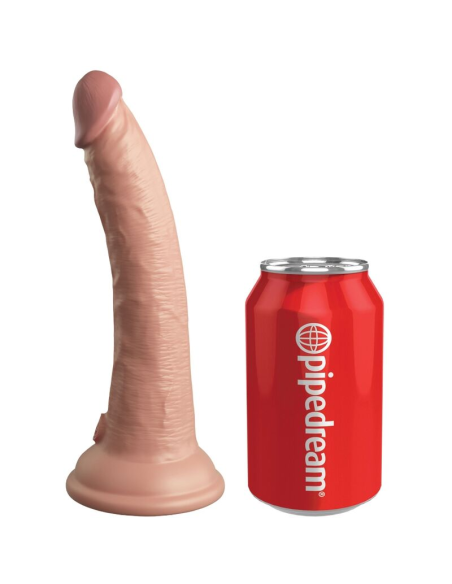 KING COCK - ÉLITE DILDO REALÍSTICO VIBRADOR and SILICONA CONTROL REMOTO 17.8 CM