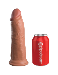KING COCK - ÉLITE DILDO REALÍSTICO VIBRADOR and SILICONA 20.3 CM CARAMELO
