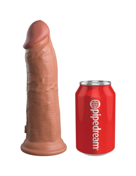 KING COCK - ÉLITE DILDO REALÍSTICO VIBRADOR and SILICONA 20.3 CM CARAMELO