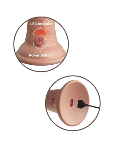 KING COCK - ÉLITE DILDO REALÍSTICO VIBRADOR and SILICONA 20.3 CM