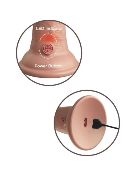 KING COCK - ÉLITE DILDO REALÍSTICO VIBRADOR and SILICONA 20.3 CM